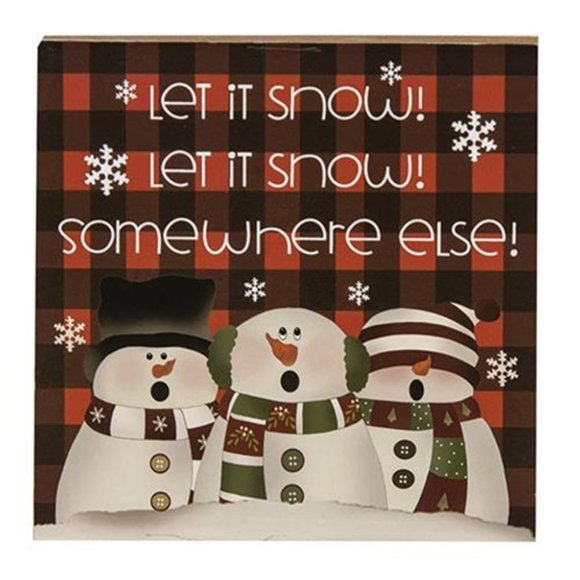 NWT Buffalo Plaid Set 3 Saying Blocks - Picture 4 of 5